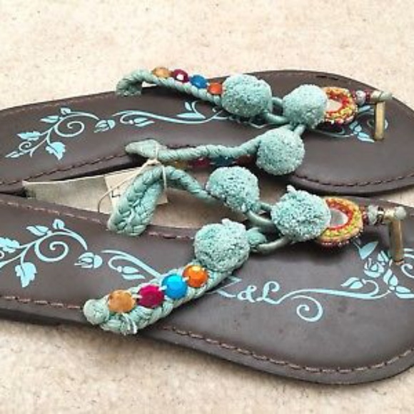 NWT-Anthropologie Z & L Sandals Sz 41 (Irregular) - Picture 2 of 5